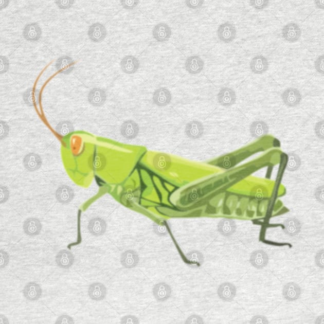 Green Milkweed Grasshopper Digital Painting by gktb